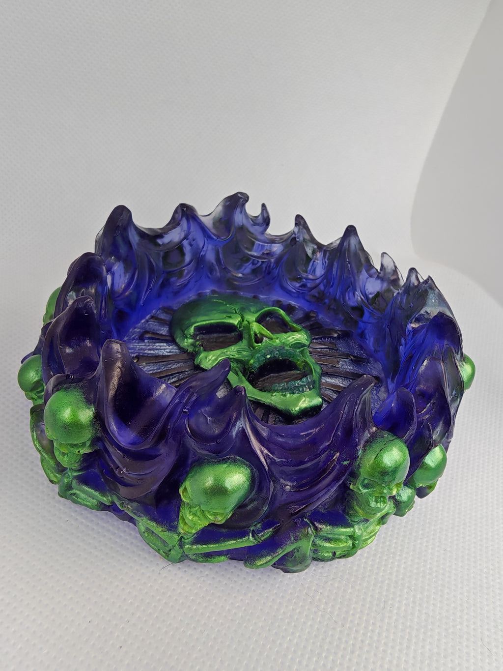 Beetlejuice Skull Flame Tray: Handmade Gothic Resin , Halloween Decor