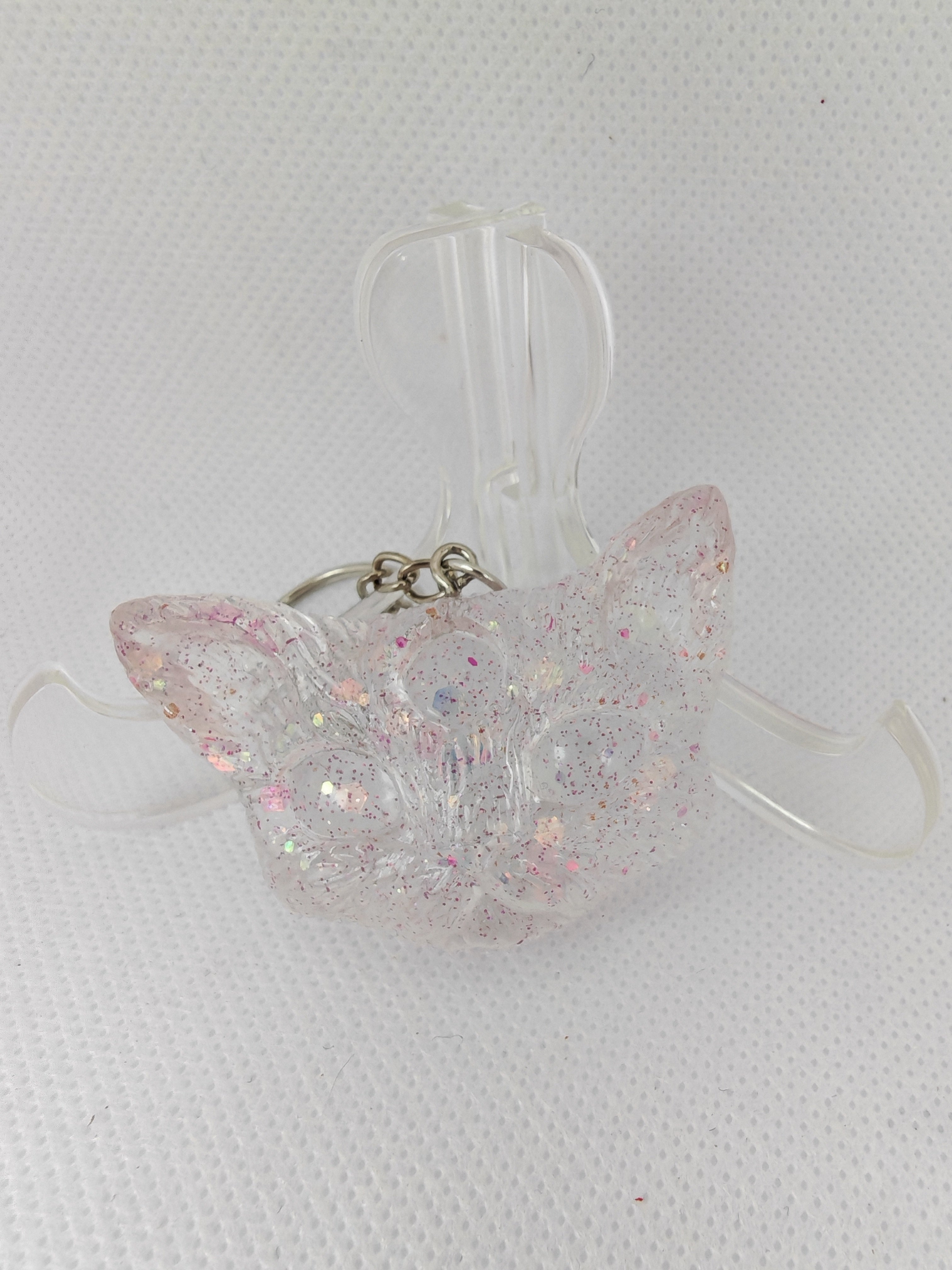 Gothic Cat Keyring Set: Horned and Third Eye Demon Cats- Handmade resin Duo-Unique Devil Cat gift