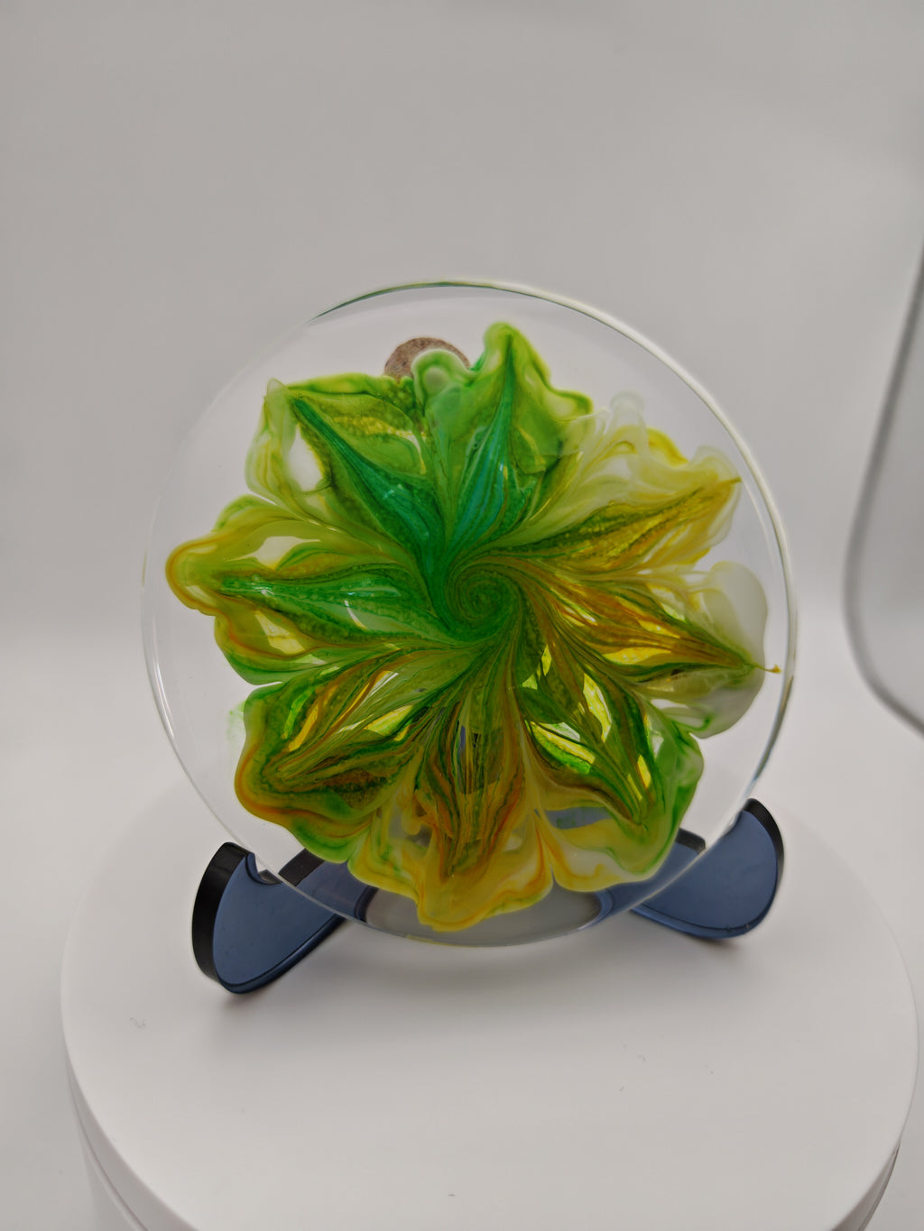 Floral Resin Coaster Set: Colorful Flower Designs with White Bloom Stand