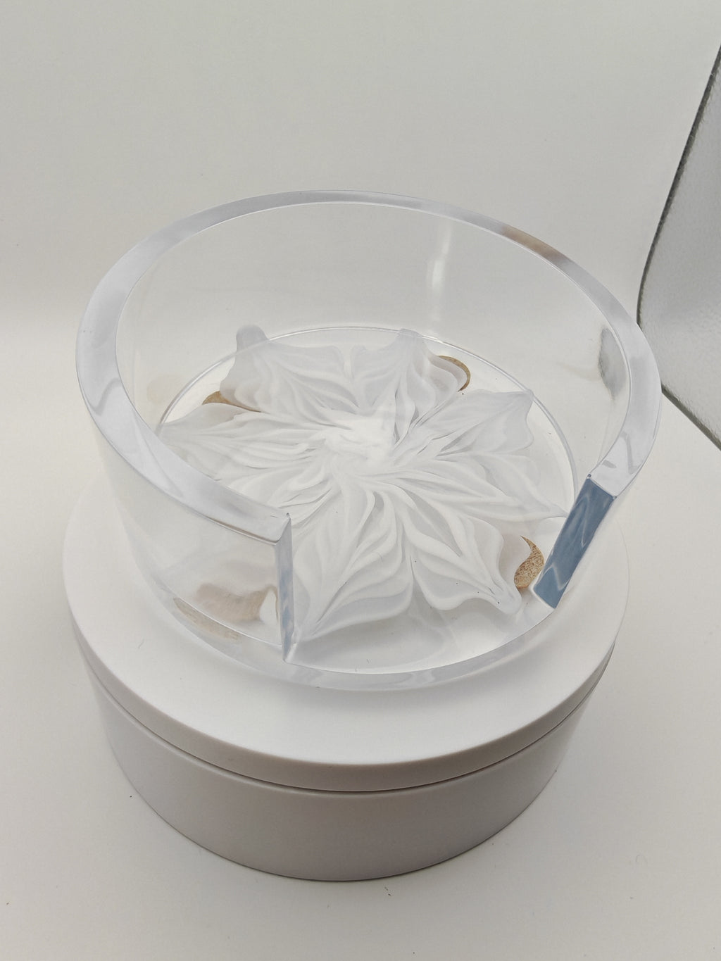 Floral Resin Coaster Set: Colorful Flower Designs with White Bloom Stand