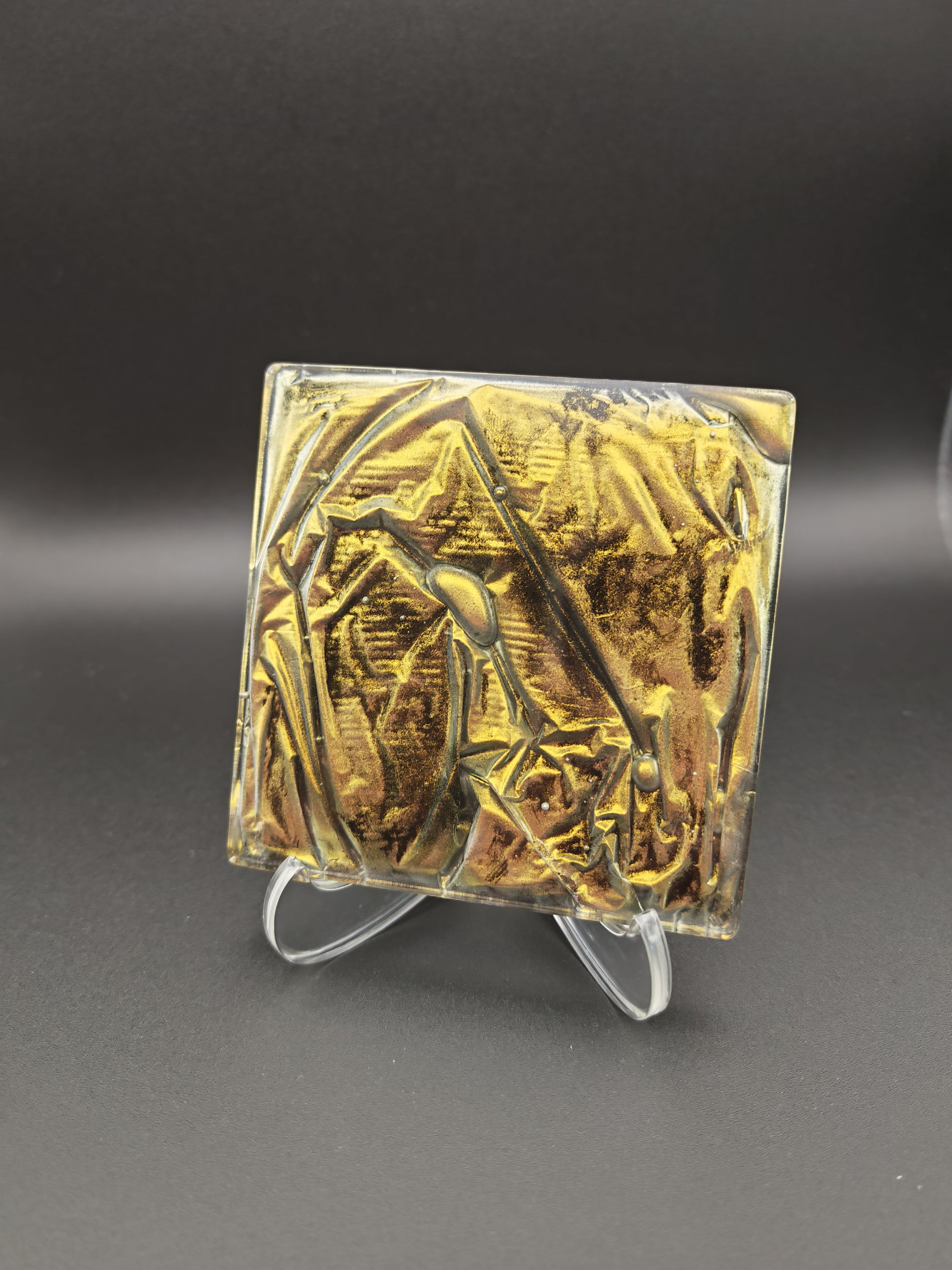 Epoxy Resin Coaster Set with Holder- Velvet Technique