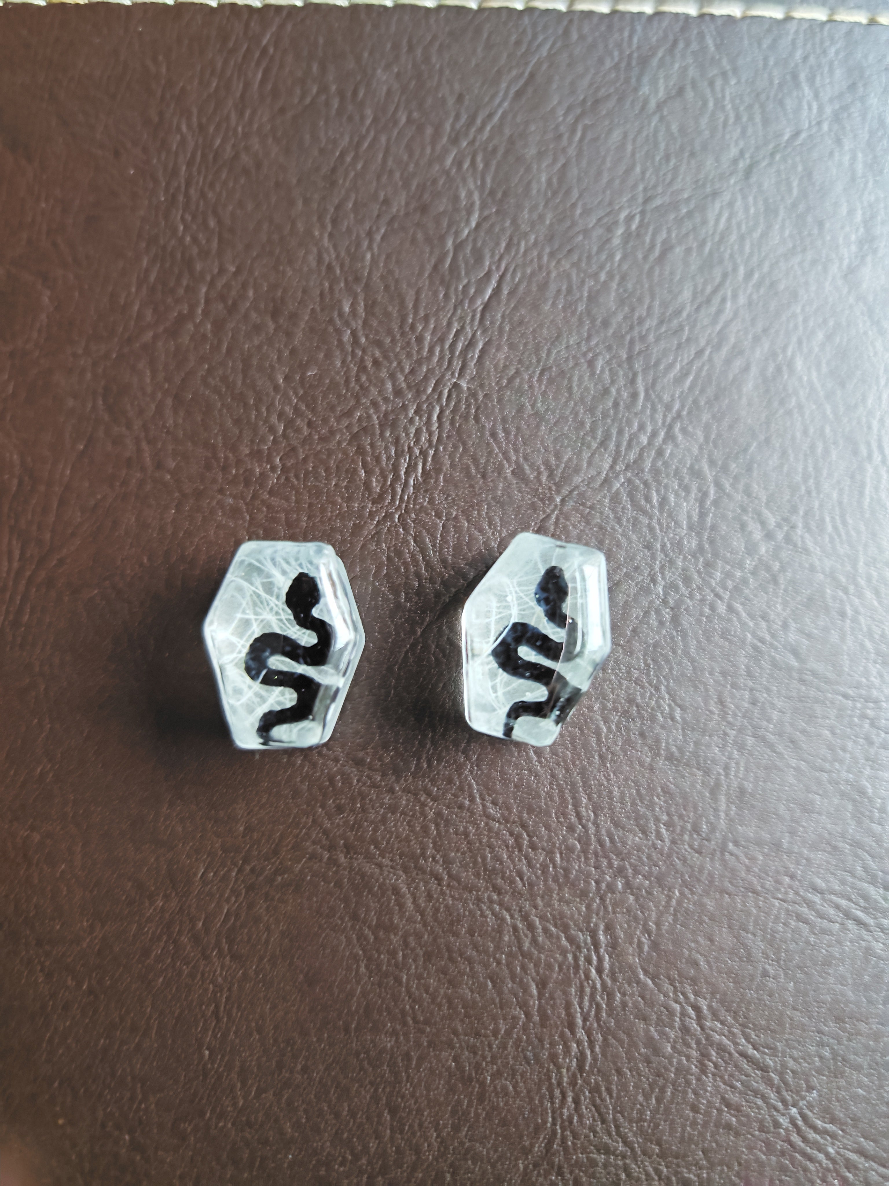 Halloween Glow in the Dark Ear Plugs: Snake (20mm) and Bat (18mm) Design- Gothic Spooky Style Jewelry