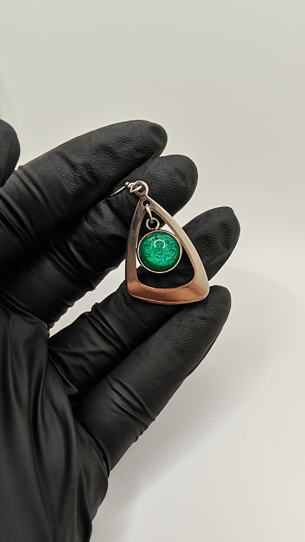 Christmas Earrings: Red or Green- Elegant Winter Design- Handmade Jewelry- Gift For Her- Stainless Steel