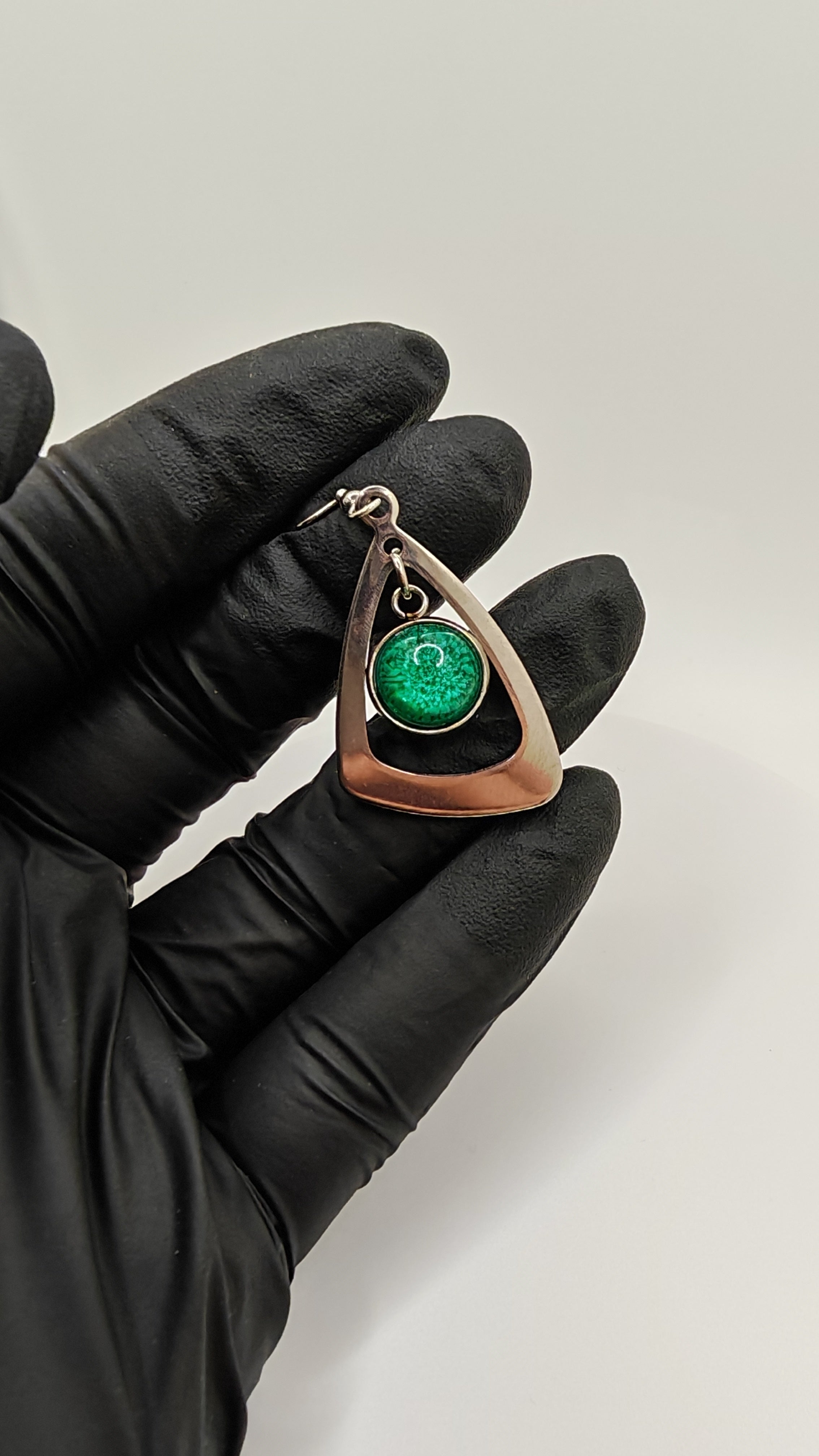 Christmas Earrings: Red or Green- Elegant Winter Design- Handmade Jewelry- Gift For Her- Stainless Steel