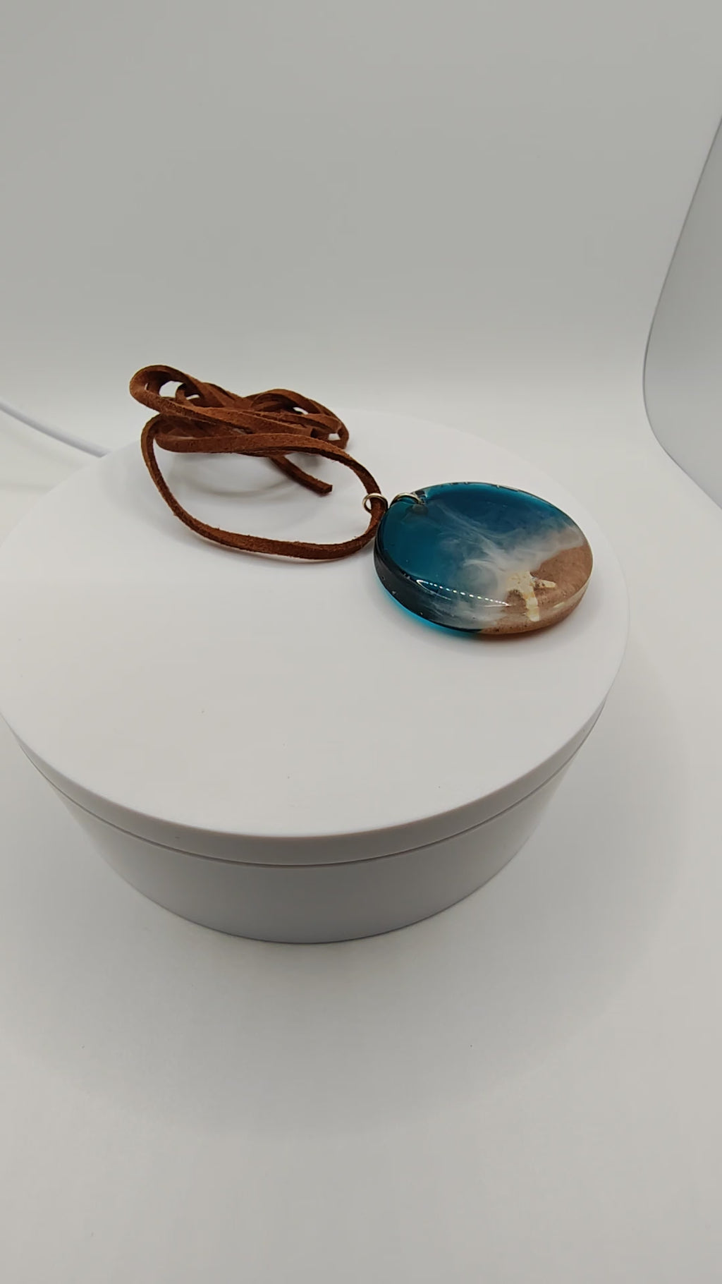 Ocean Resin Necklace: Real Starfish & Sand - Boho Coastal Jewelry