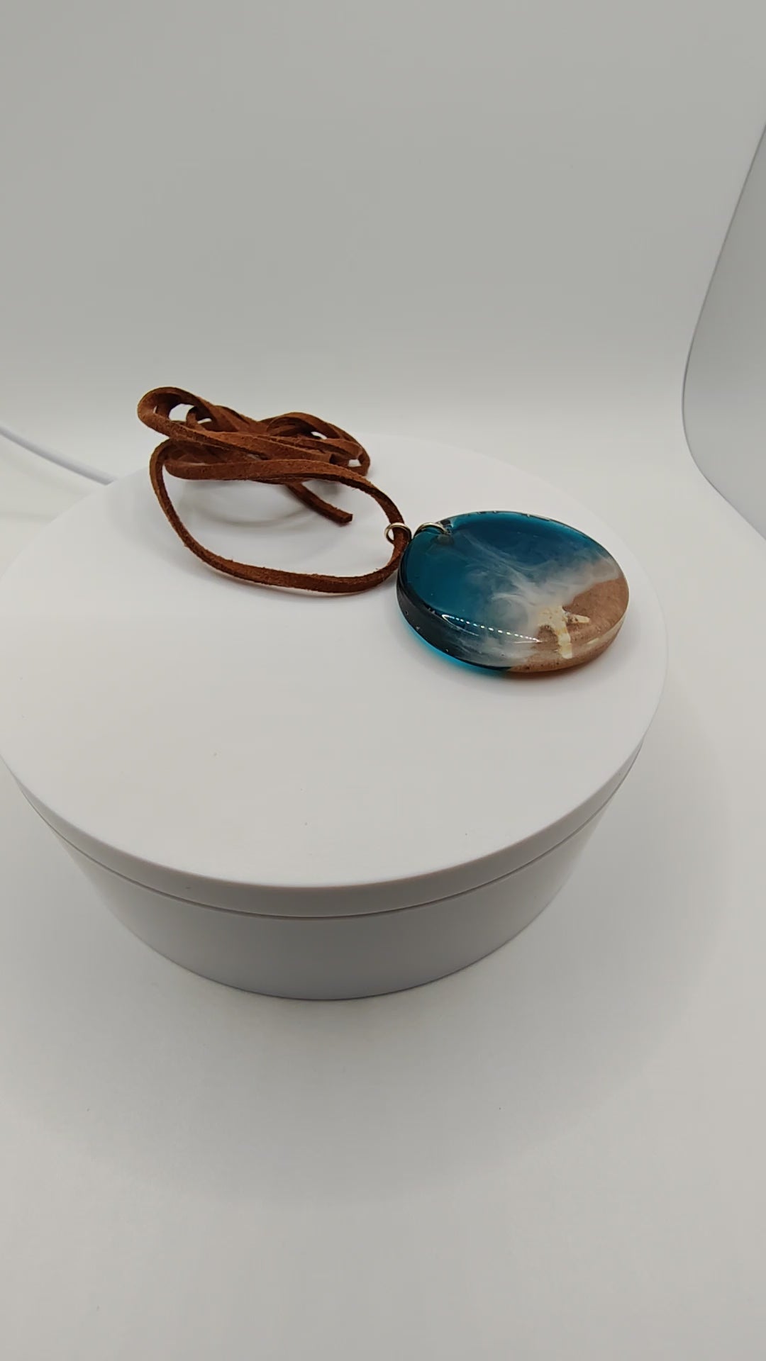 Ocean Resin Necklace: Real Starfish & Sand - Boho Coastal Jewelry