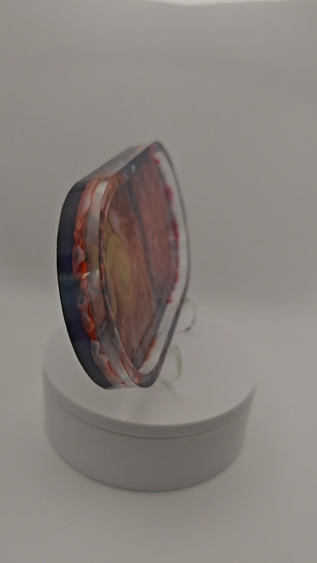 Handmade Floral Resin Tray: Pink & Yellow Blooming Flowers